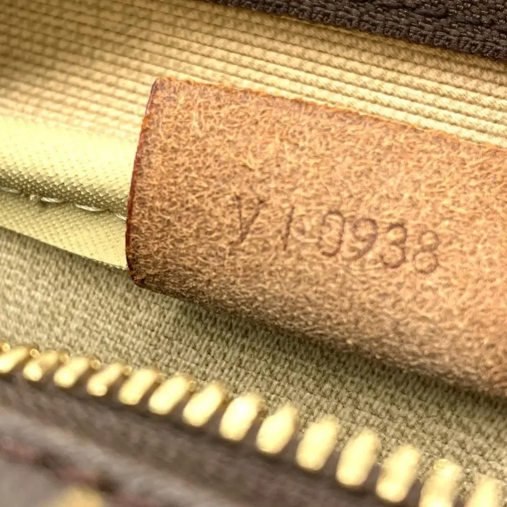 LOUIS VUITTON Brown Monogram Leather Deauville Tote Bag